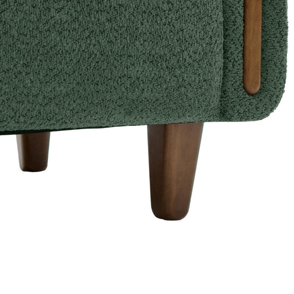 English Elm Modern Boucle Three Seat Sofa with Rubberwood Legs and Pocket Spring Support for Living Room Green N763P403678F