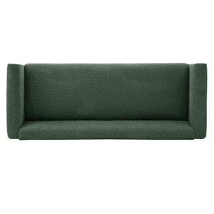 English Elm Modern Boucle Three Seat Sofa with Rubberwood Legs and Pocket Spring Support for Living Room Green N763P403678F