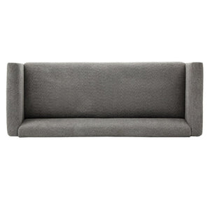 English Elm Modern Boucle Three Seat Sofa with Rubberwood Legs and Pocket Spring Support for Living Room Dark Grey N763P403678R