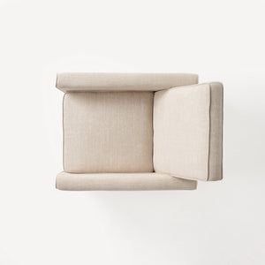 English Elm 27.5" Push Back Recliner Polyester Armchair with Beech Wood Legs for Living Room Light Beige N763P410540A
