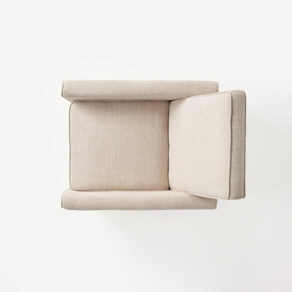 English Elm 27.5" Push Back Recliner Polyester Armchair with Beech Wood Legs for Living Room Light Beige N763P410540A