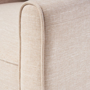 English Elm 27.5" Push Back Recliner Polyester Armchair with Beech Wood Legs for Living Room Light Beige N763P410540A