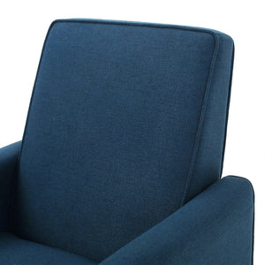 English Elm Navy Fabric Push Back Recliner with Tapered Legs for Contemporary Living Rooms N763P410540C