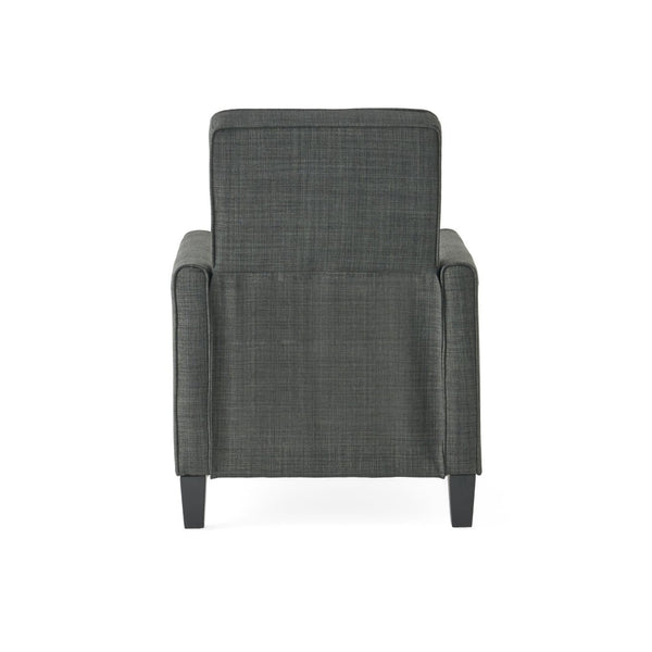 English Elm 27.5" Push Back Recliner Polyester Armchair with Beech Wood Legs for Living Room Dark Grey N763P410540E