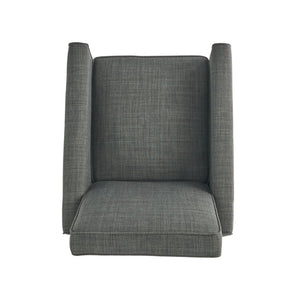 English Elm 27.5" Push Back Recliner Polyester Armchair with Beech Wood Legs for Living Room Dark Grey N763P410540E