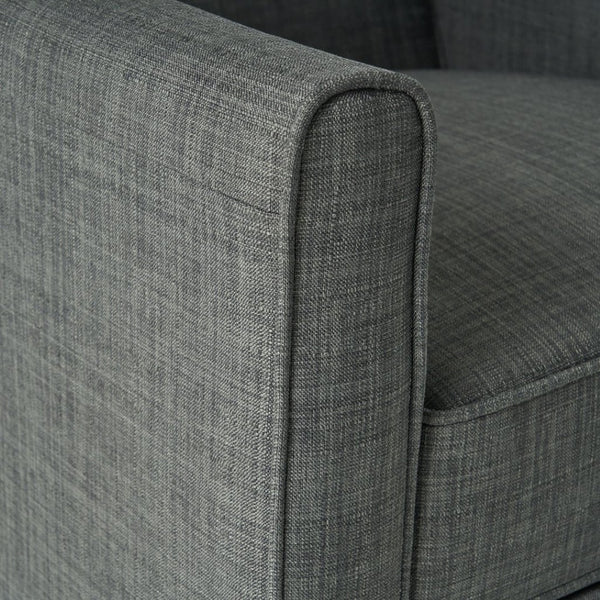 English Elm 27.5" Push Back Recliner Polyester Armchair with Beech Wood Legs for Living Room Dark Grey N763P410540E
