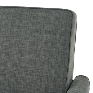 English Elm 27.5" Push Back Recliner Polyester Armchair with Beech Wood Legs for Living Room Dark Grey N763P410540E