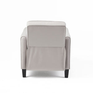 English Elm 27.5" Push Back Recliner Polyester Armchair with Beech Wood Legs for Living Room Grey N763P410540R