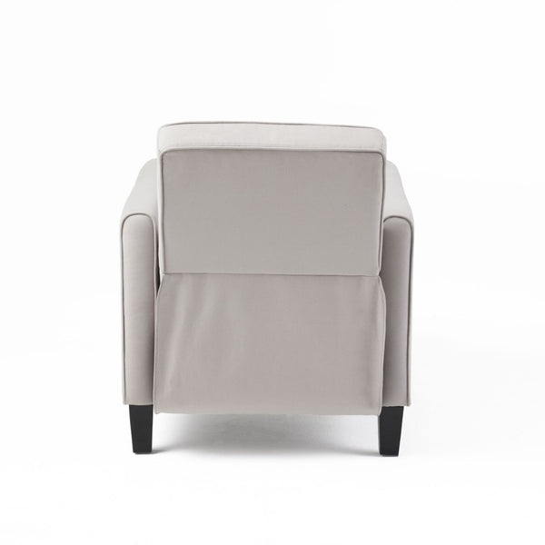 English Elm 27.5" Push Back Recliner Polyester Armchair with Beech Wood Legs for Living Room Grey N763P410540R