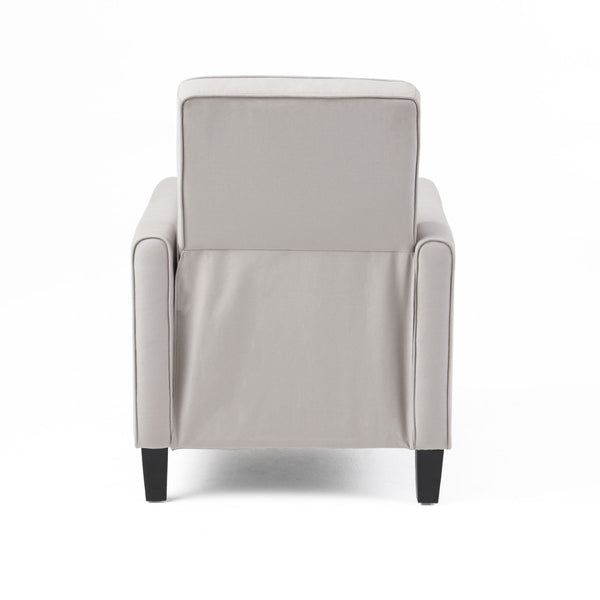 English Elm 27.5" Push Back Recliner Polyester Armchair with Beech Wood Legs for Living Room Grey N763P410540R