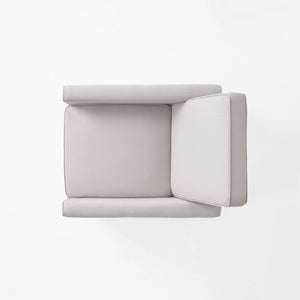 English Elm 27.5" Push Back Recliner Polyester Armchair with Beech Wood Legs for Living Room Grey N763P410540R