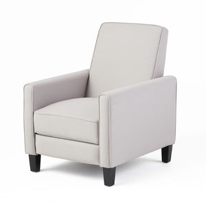 English Elm 27.5" Push Back Recliner Polyester Armchair with Beech Wood Legs for Living Room Grey N763P410540R