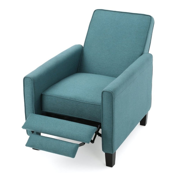 English Elm 27.5 Push Back Recliner Polyester Upholstered Armchair with Rubber Wood Legs for Home N763P410540T