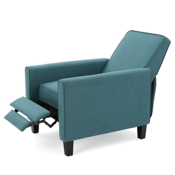 English Elm 27.5 Push Back Recliner Polyester Upholstered Armchair with Rubber Wood Legs for Home N763P410540T