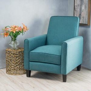 English Elm 27.5 Push Back Recliner Polyester Upholstered Armchair with Rubber Wood Legs for Home N763P410540T
