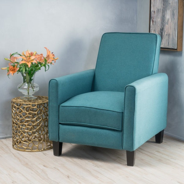 English Elm 27.5 Push Back Recliner Polyester Upholstered Armchair with Rubber Wood Legs for Home N763P410540T