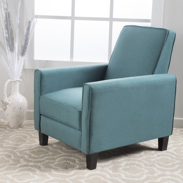 English Elm 27.5 Push Back Recliner Polyester Upholstered Armchair with Rubber Wood Legs for Home N763P410540T