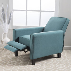 English Elm 27.5 Push Back Recliner Polyester Upholstered Armchair with Rubber Wood Legs for Home N763P410540T