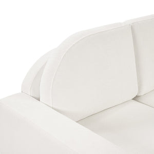 English Elm Modern Curved Backrest Chenille Sofa Seats Three Adults with Pocket Spring Cushions Beige N763P411268A