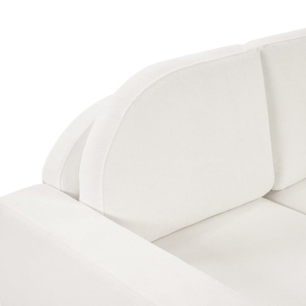 English Elm Modern Curved Backrest Chenille Sofa Seats Three Adults with Pocket Spring Cushions Beige N763P411268A