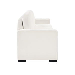English Elm Modern Curved Backrest Chenille Sofa Seats Three Adults with Pocket Spring Cushions Beige N763P411268A