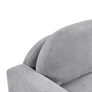 English Elm Modern Curved Backrest Chenille Sofa Seats Three Adults with Pocket Spring Cushions Grey N763P411268E