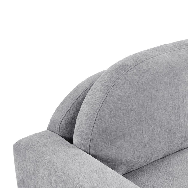 English Elm Modern Curved Backrest Chenille Sofa Seats Three Adults with Pocket Spring Cushions Grey N763P411268E