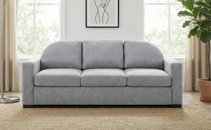 English Elm Modern Curved Backrest Chenille Sofa Seats Three Adults with Pocket Spring Cushions Grey N763P411268E