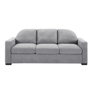 English Elm Modern Curved Backrest Chenille Sofa Seats Three Adults with Pocket Spring Cushions Grey N763P411268E