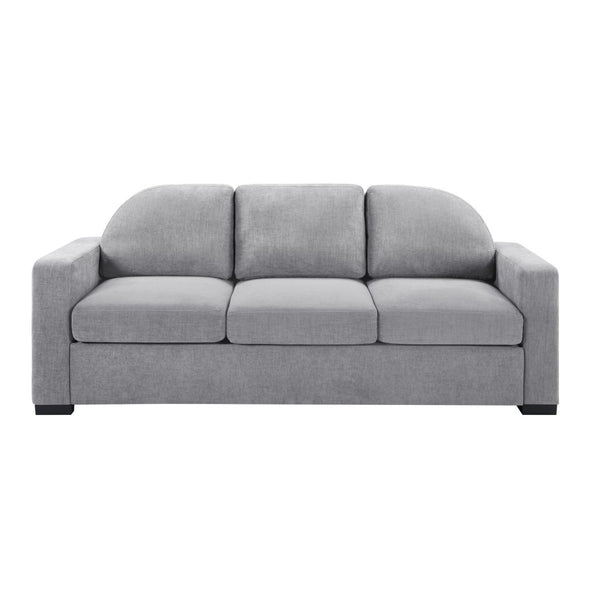 English Elm Modern Curved Backrest Chenille Sofa Seats Three Adults with Pocket Spring Cushions Grey N763P411268E