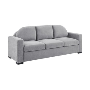 English Elm Modern Curved Backrest Chenille Sofa Seats Three Adults with Pocket Spring Cushions Grey N763P411268E