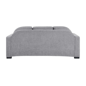 English Elm Modern Curved Backrest Chenille Sofa Seats Three Adults with Pocket Spring Cushions Grey N763P411268E