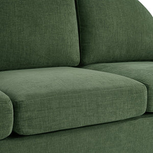 English Elm Modern Curved Backrest Chenille Sofa Seats Three Adults with Pocket Spring Cushions Green N763P411268F