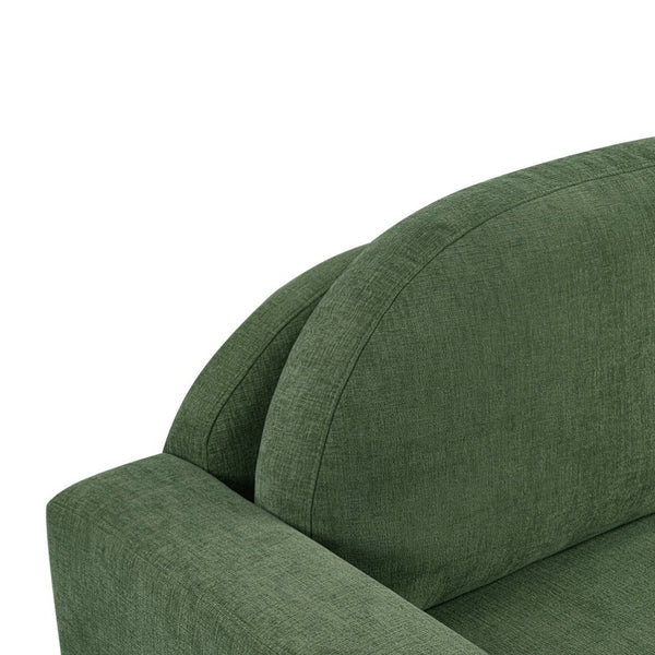English Elm Modern Curved Backrest Chenille Sofa Seats Three Adults with Pocket Spring Cushions Green N763P411268F