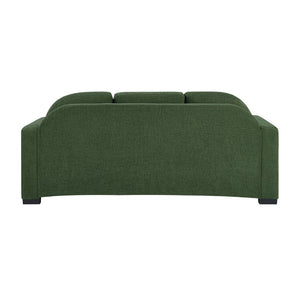 English Elm Modern Curved Backrest Chenille Sofa Seats Three Adults with Pocket Spring Cushions Green N763P411268F