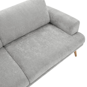 English Elm Stylish Chenille Three Seat Sofa Low Profile Contemporary Living Room Couch N763P415767E