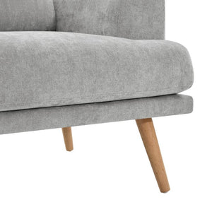 English Elm Stylish Chenille Three Seat Sofa Low Profile Contemporary Living Room Couch N763P415767E