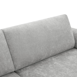 English Elm Stylish Chenille Three Seat Sofa Low Profile Contemporary Living Room Couch N763P415767E