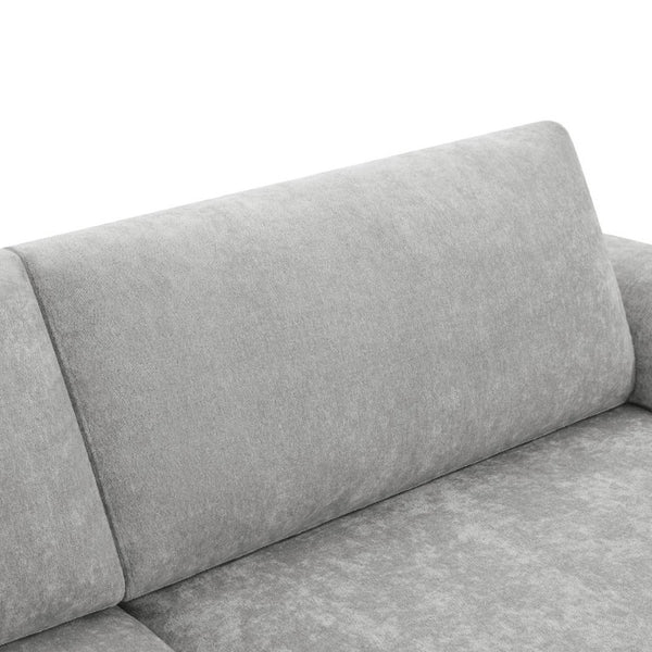 English Elm Stylish Chenille Three Seat Sofa Low Profile Contemporary Living Room Couch N763P415767E