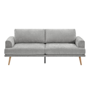 English Elm Stylish Chenille Three Seat Sofa Low Profile Contemporary Living Room Couch N763P415767E