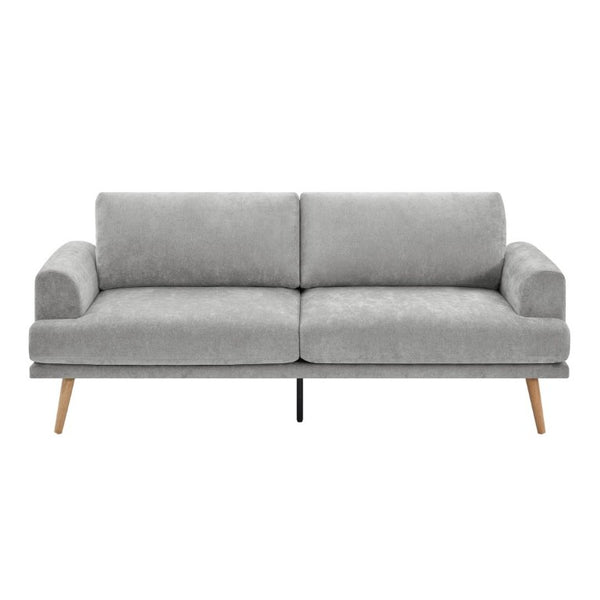 English Elm Stylish Chenille Three Seat Sofa Low Profile Contemporary Living Room Couch N763P415767E