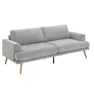 English Elm Stylish Chenille Three Seat Sofa Low Profile Contemporary Living Room Couch N763P415767E