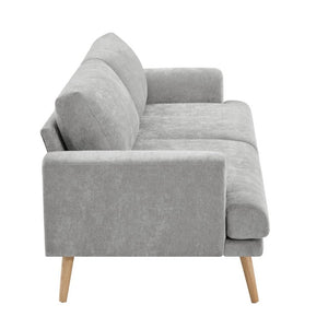 English Elm Stylish Chenille Three Seat Sofa Low Profile Contemporary Living Room Couch N763P415767E