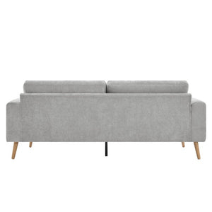 English Elm Stylish Chenille Three Seat Sofa Low Profile Contemporary Living Room Couch N763P415767E