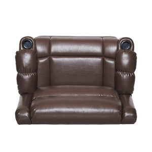 English Elm 50 Inch Wide PU Leather Pushback Recliner with Dual Cup Holders for Living Room Walnut N763P449960W