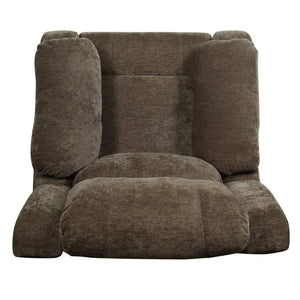 English Elm Manual Recliner Armchair Chenille Upholstered Three Position Lounge Seat for Living Room Brown N763P458102D
