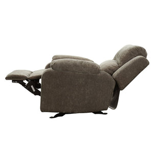 English Elm Manual Recliner Armchair Chenille Upholstered Three Position Lounge Seat for Living Room Brown N763P458102D