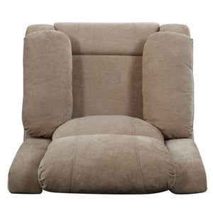 English Elm Manual Recliner Armchair Chenille Upholstered Three Position Lounge Seat for Living Room Oatmeal N763P458102O