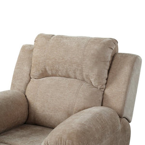 English Elm Manual Recliner Armchair Chenille Upholstered Three Position Lounge Seat for Living Room Oatmeal N763P458102O