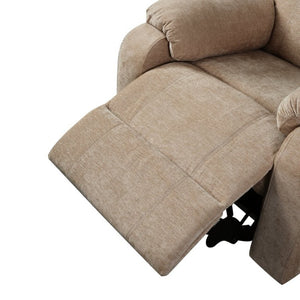 English Elm Manual Recliner Armchair Chenille Upholstered Three Position Lounge Seat for Living Room Oatmeal N763P458102O